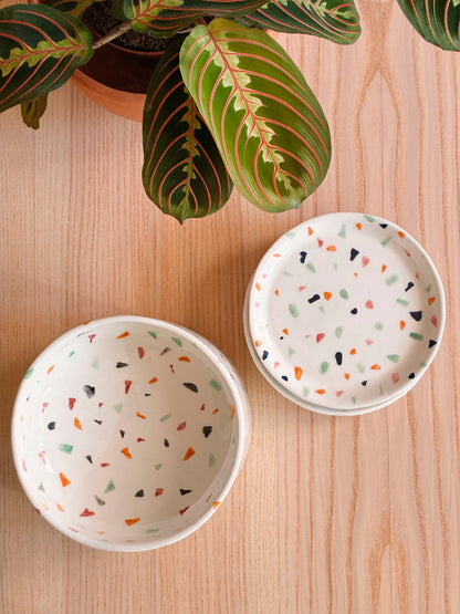 Vajilla cerámica para gatos La Isleta – Terrazo