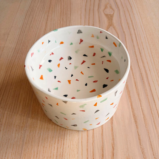 Cuenco elevado de cerámica para gatos - La Isleta - terrazo