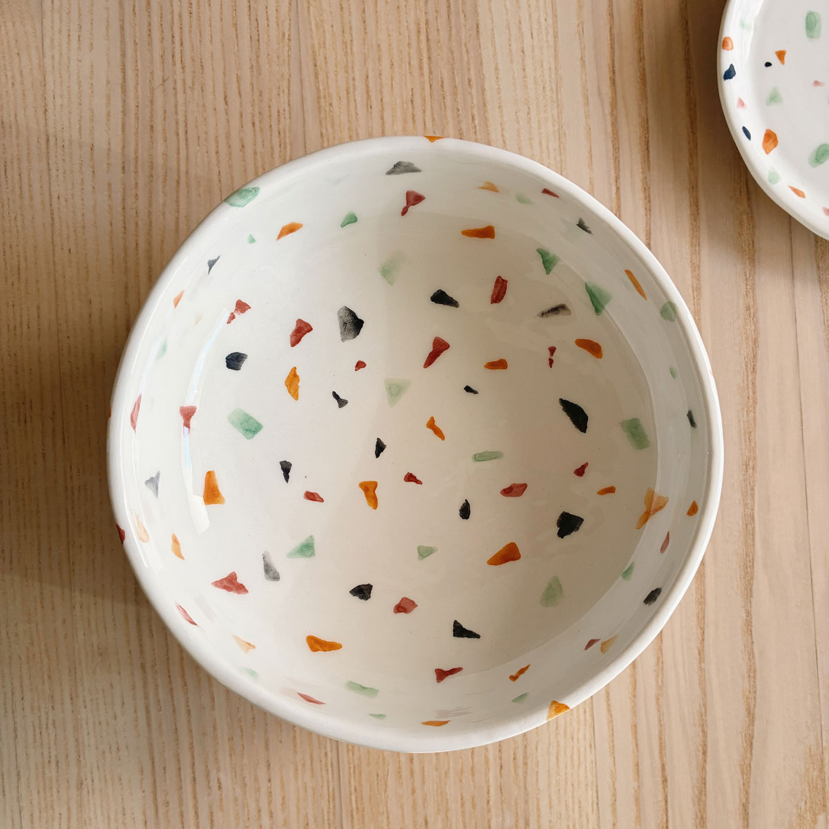 Cuenco elevado de cerámica para gatos - La Isleta - terrazo