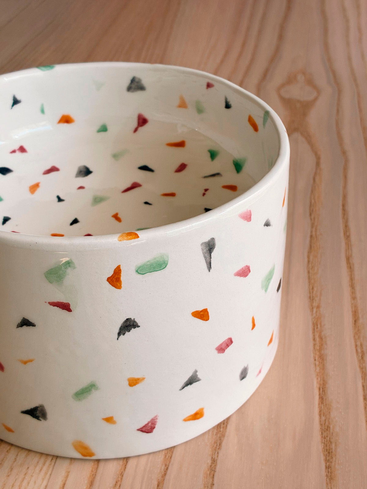 Cuenco elevado de cerámica para gatos - La Isleta - terrazo