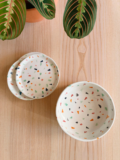 Vajilla cerámica para gatos La Isleta – Terrazo