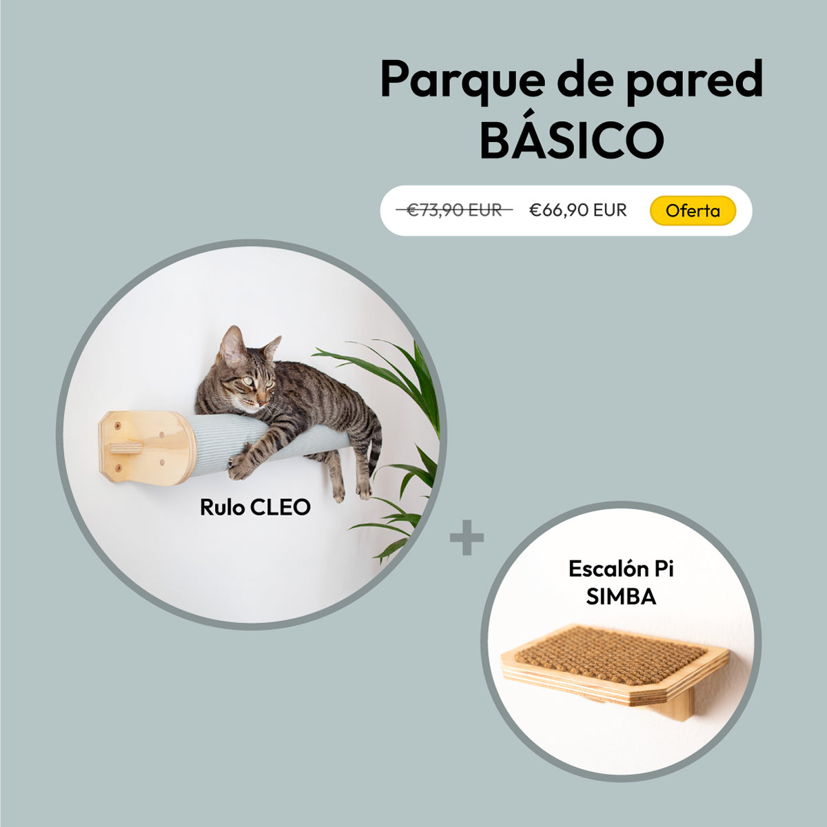 Parque de pared BÁSICO para gatos (SIMBA)