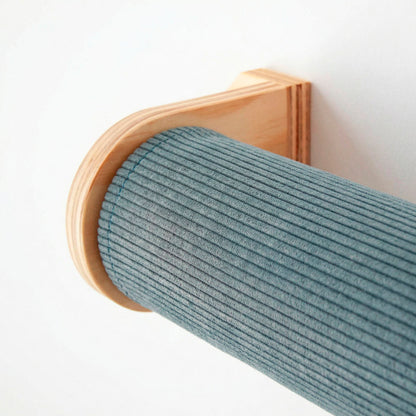 Cama de pared para gatos Rulo CLEO funda pana azul ocean