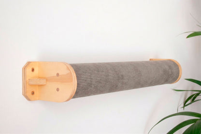 Cama de pared para gatos Rulo CLEO funda pana gris ceniza